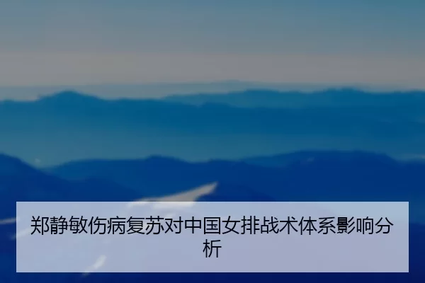 郑静敏伤病复苏对中国女排战术体系影响分析